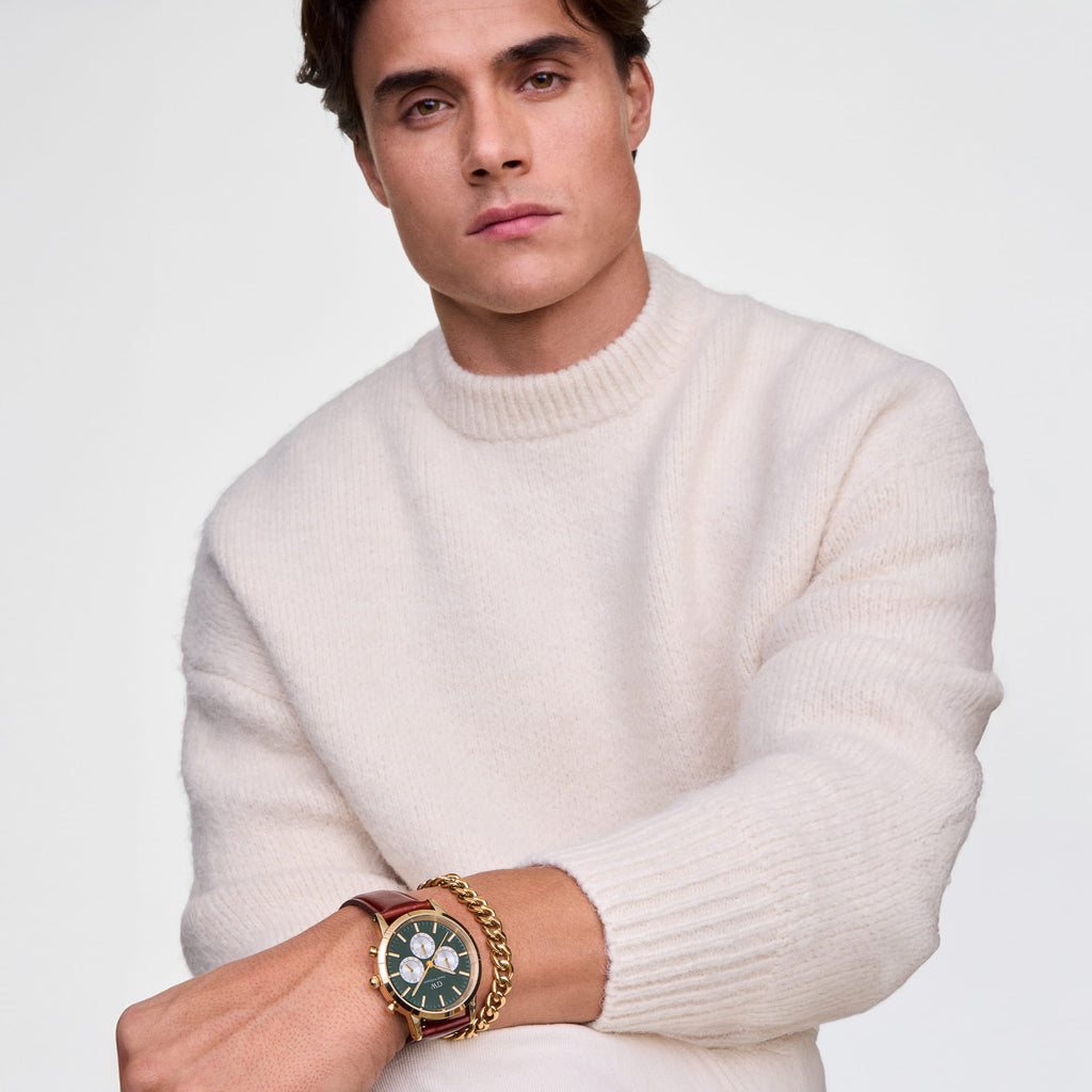 Iconic Chronograph  St Mawes Emerald Panda Gold