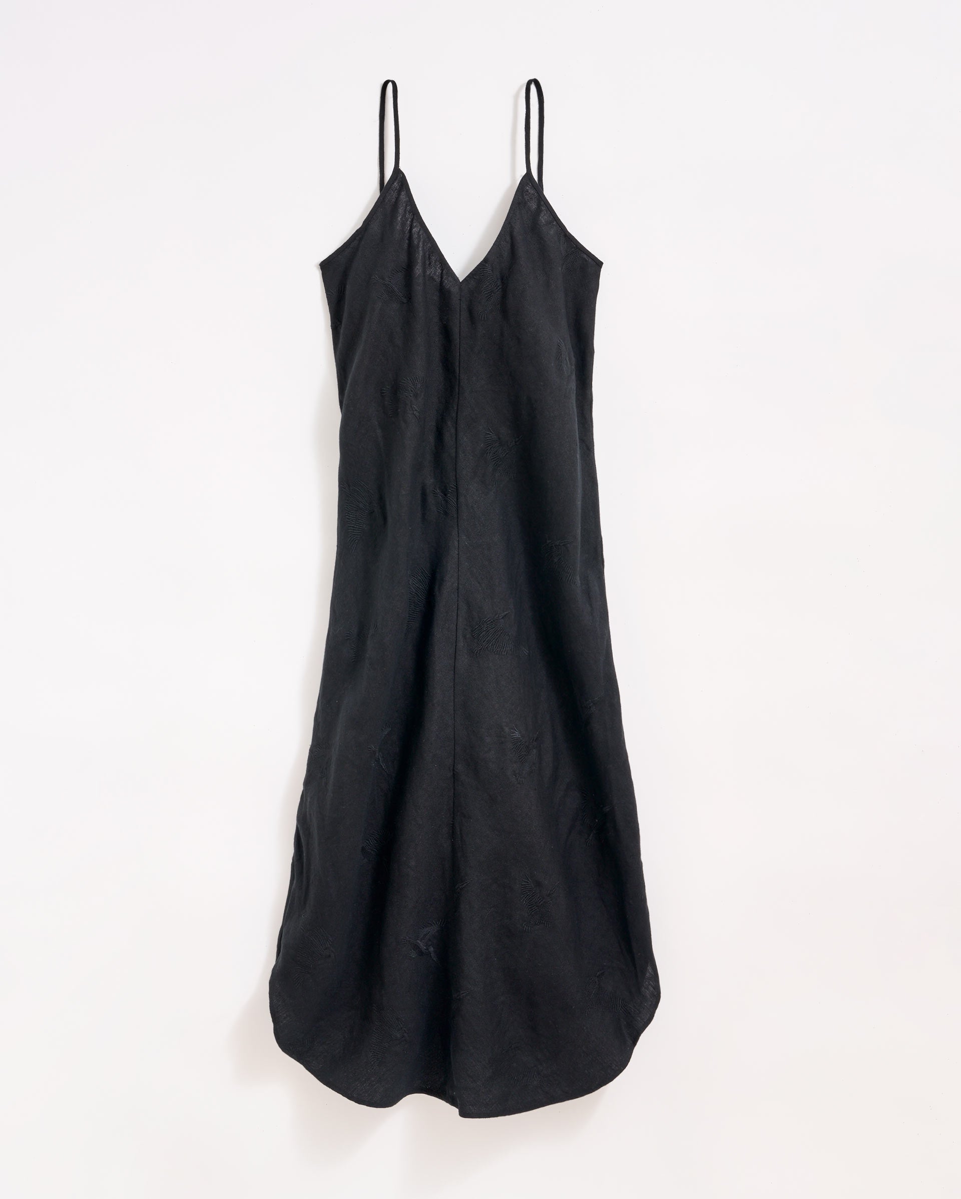 Linen Shirttail Slip Dress