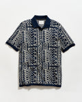 Geo Stitch Sweater Polo