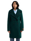 Runa Double Face Sherpa Collar Double Breasted Peacoat