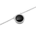 Audrey Necklace Black Agathe Silver