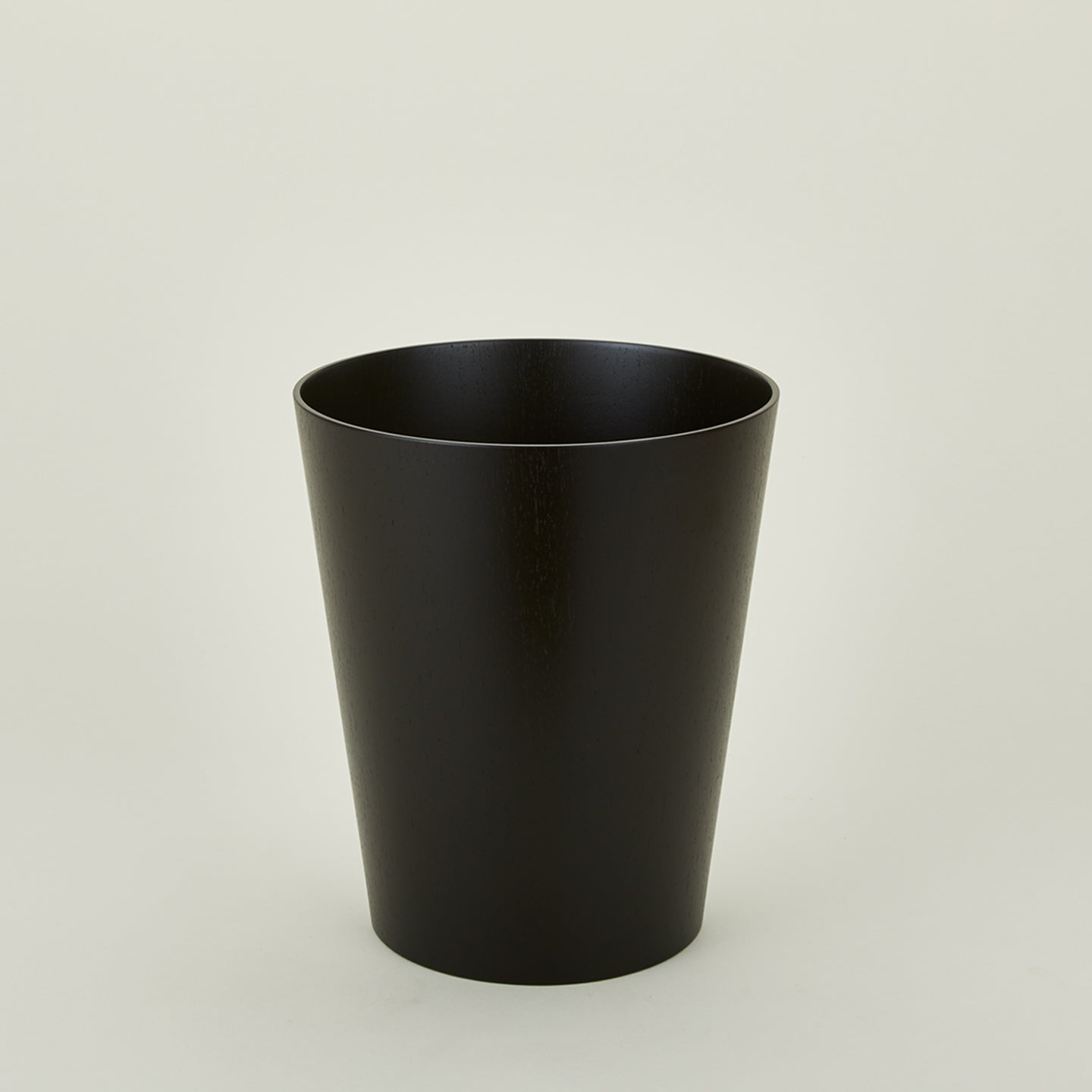Tapered Wooden Wastebasket - Dark
