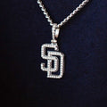 San Diego Padres Micro Pendant in White Gold