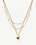 Savi Droplet Pendant & Double Necklace Set | 18ct Gold Vermeil