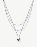 Savi Droplet Pendant & Double Necklace Set | Sterling Silver