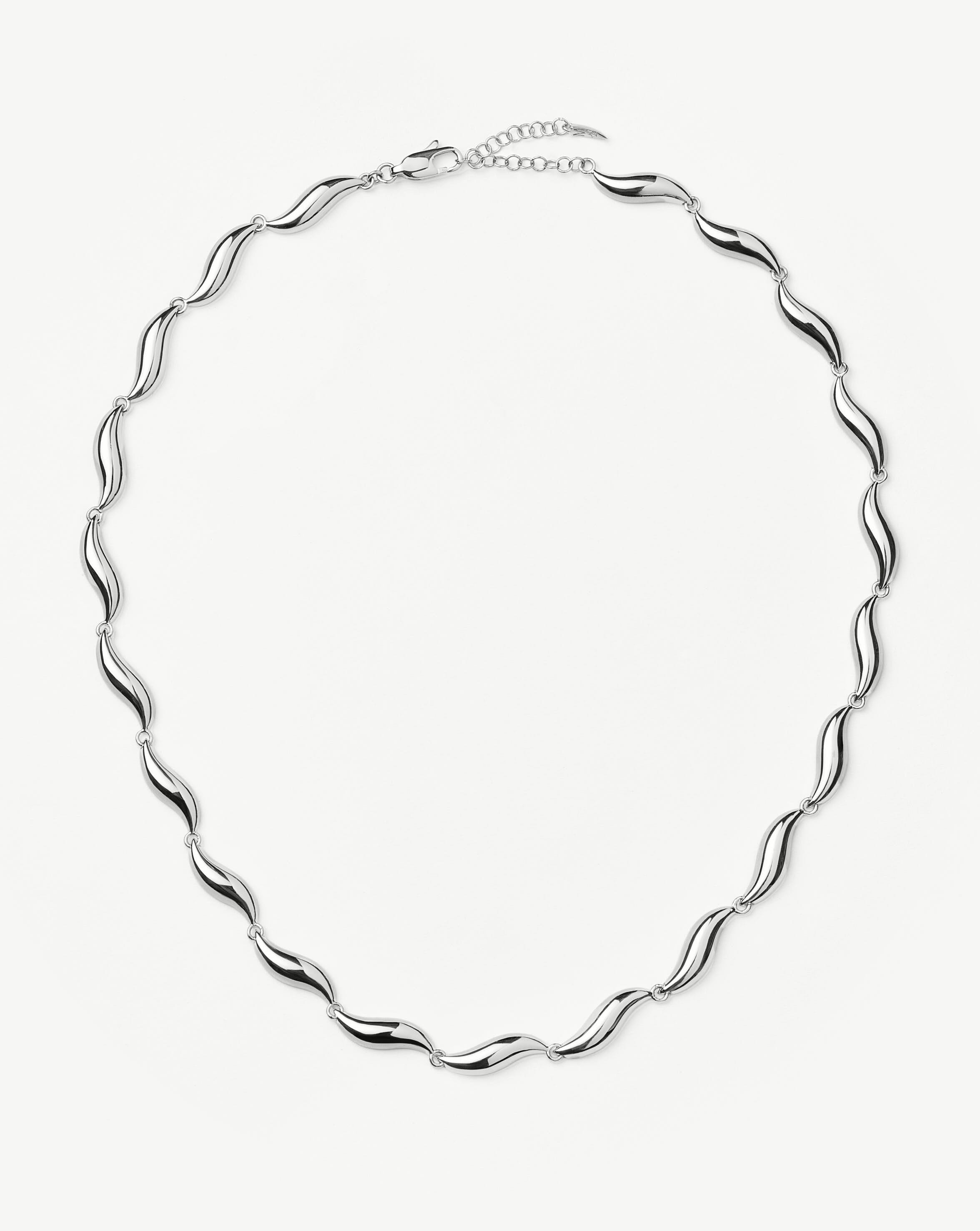 Savi Signature Link Chain Necklace | Silver Plated