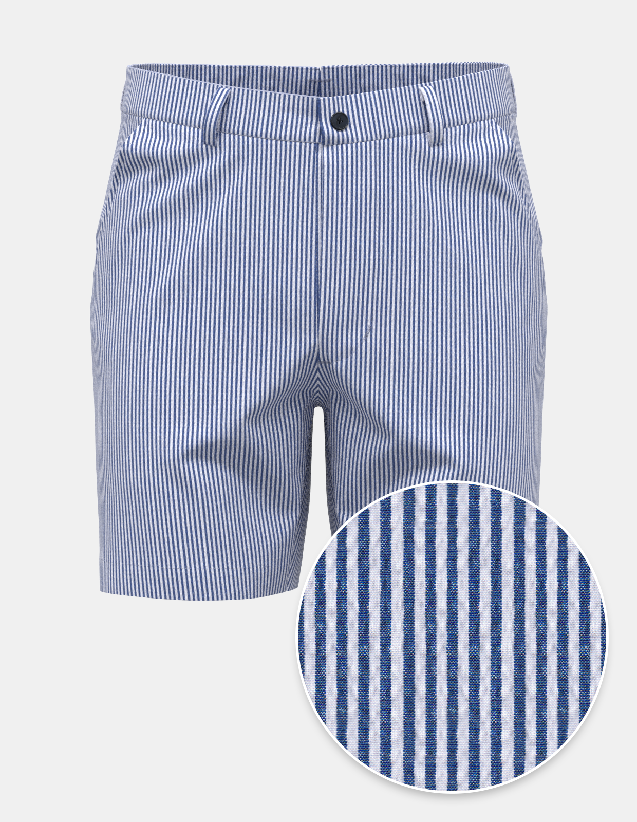Seersucker Short - Blue Stripe