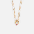 Solid Gold Perfect Start Charm Holder Necklace