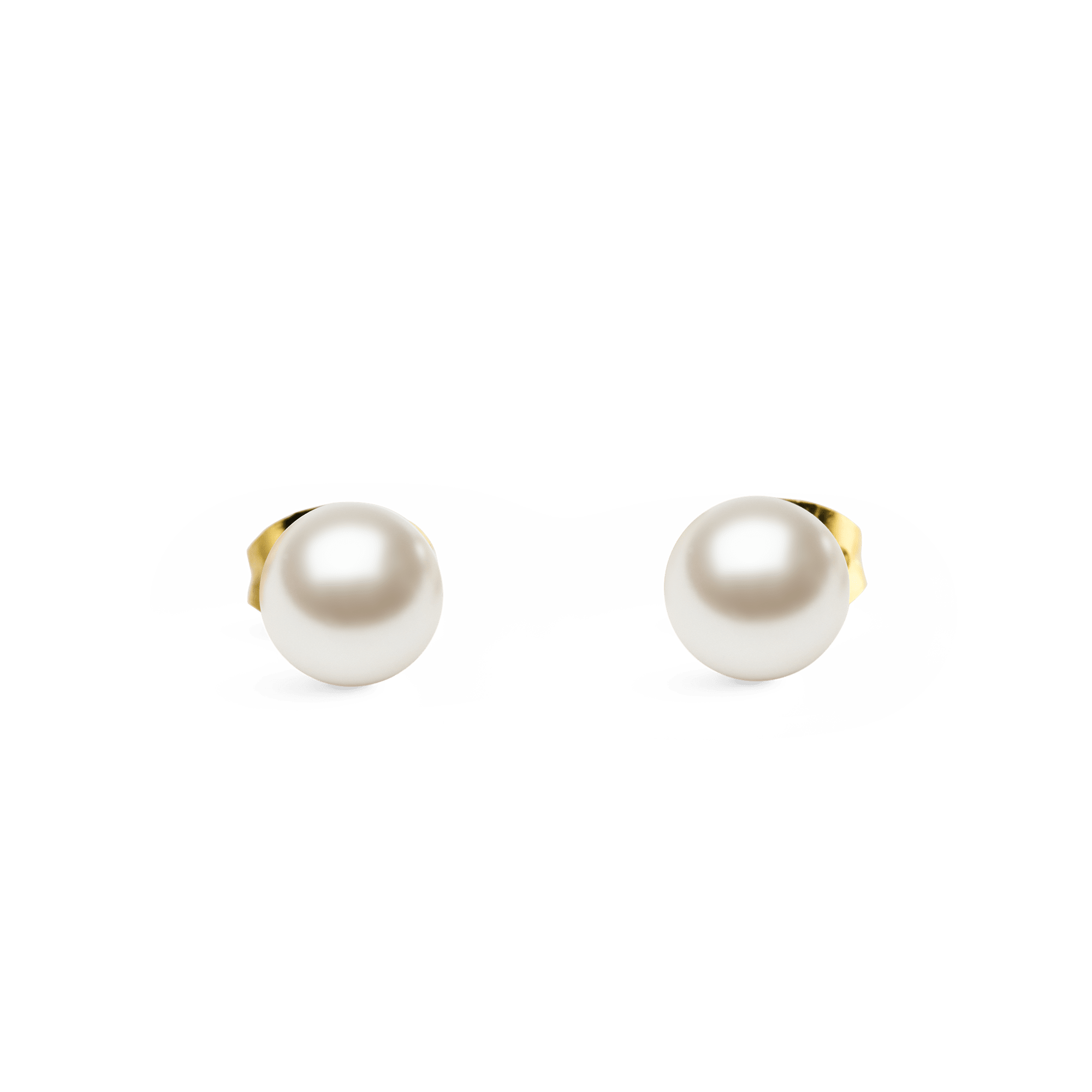 Pearl Stud Earrings Gold