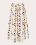Sheridan Floral Cotton Poplin Pleated Midi Skirt