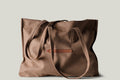 Signature Wool Tote Bag Wide . Cocoa