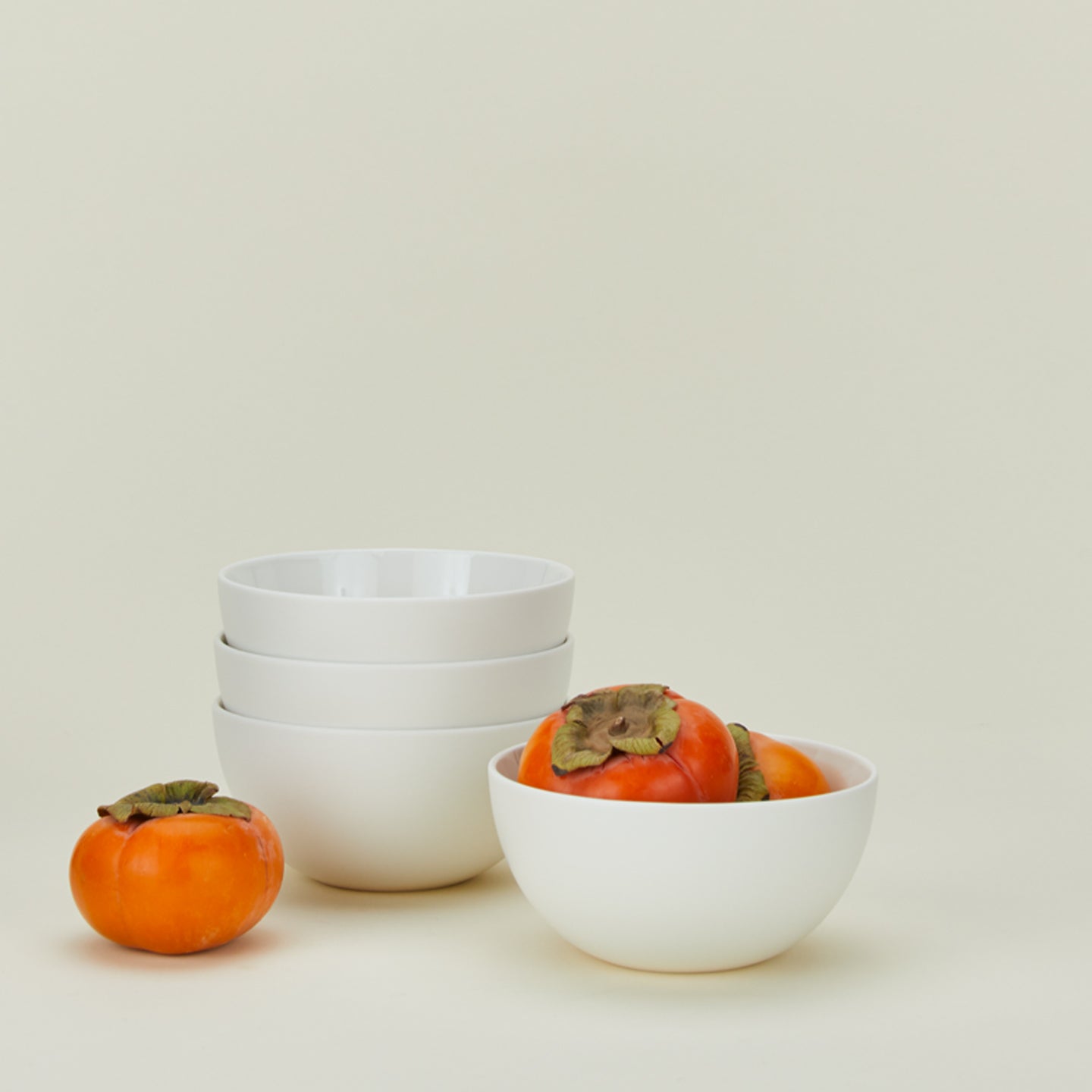 Simple Porcelain Large Bowl, Set of 4