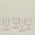 Simple Seeded Glassware, Set of 4 - Blush
