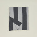 Simple Striped Throw - Light Grey/Dark Grey