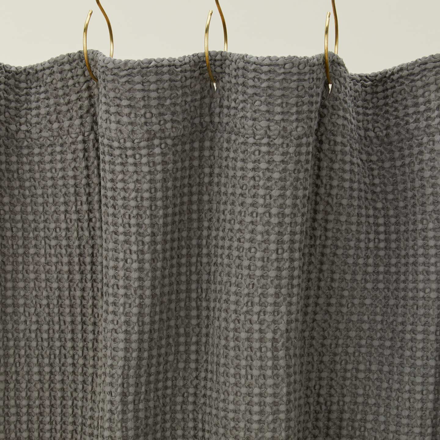 Simple Waffle Shower Curtain - Dark Grey