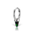 Single Short Black Opal Spike Hoop Earring (Non-Rotating)