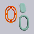 Oblong Polymer Clay Donut Cutter – 1.5" Tall | Skinny Oval Link, Chain, Stud & Drop Earring Shape