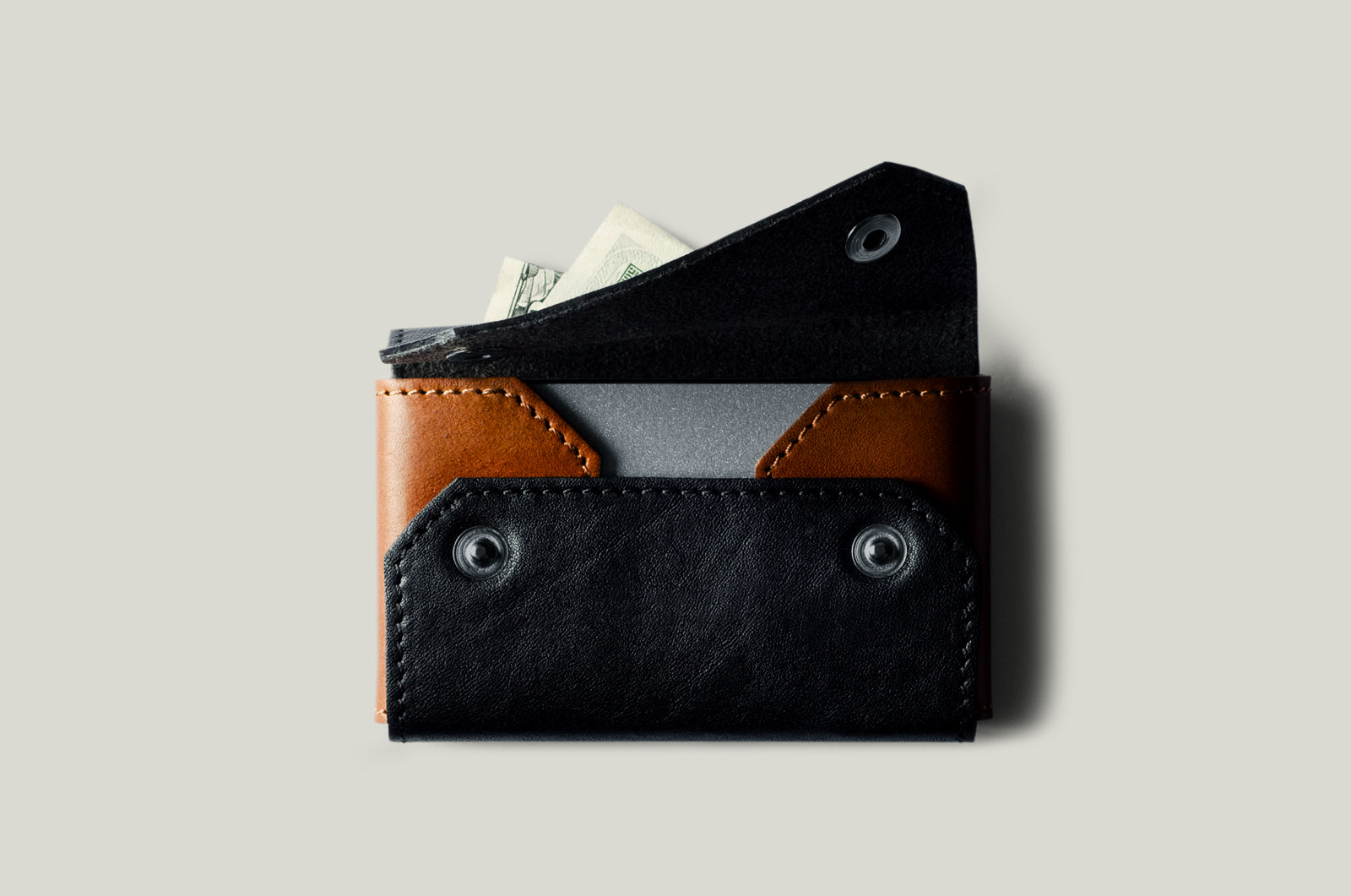 Small Brick Card Case . Classic Coal