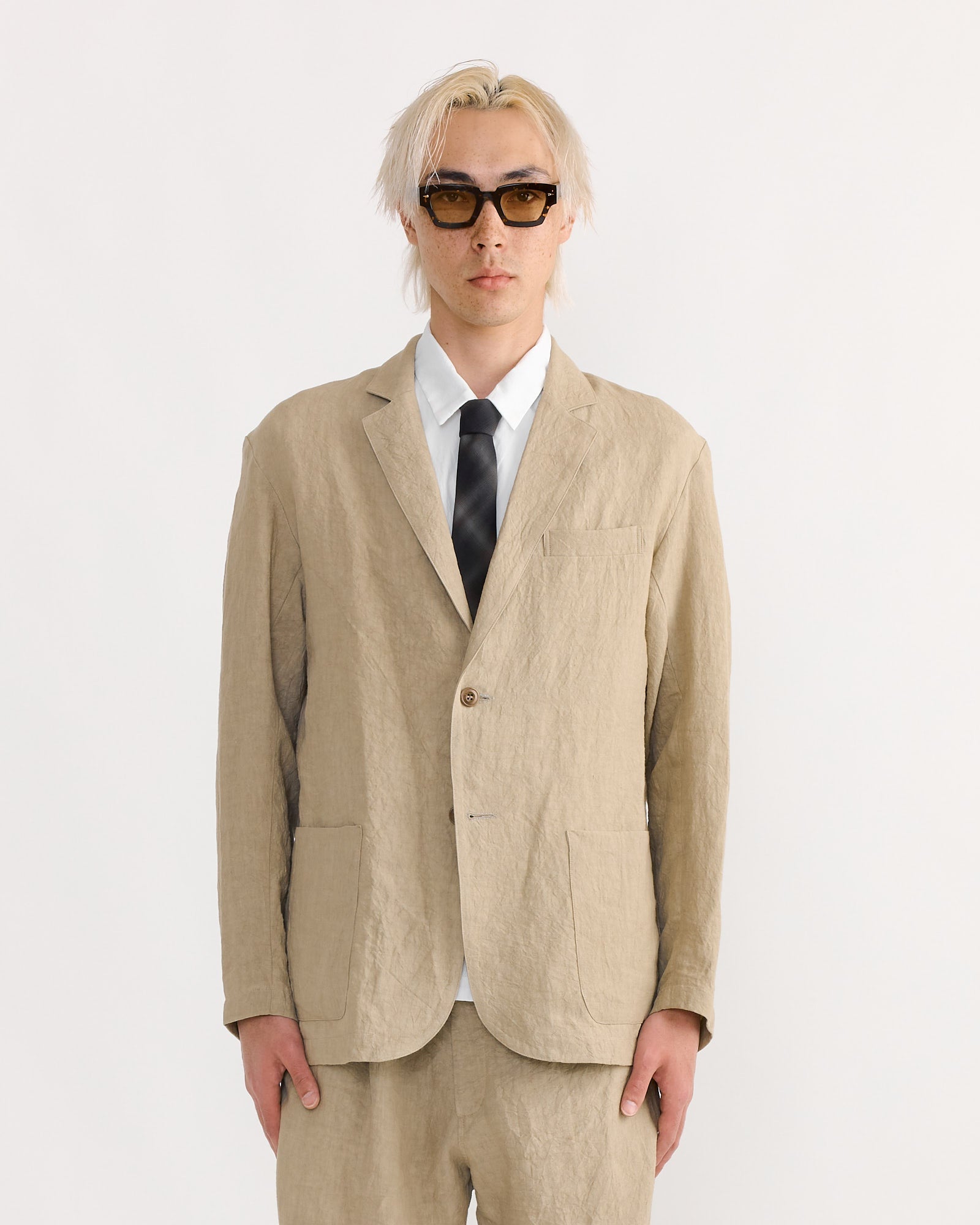 Blazer in Sun Dried Linen Sand