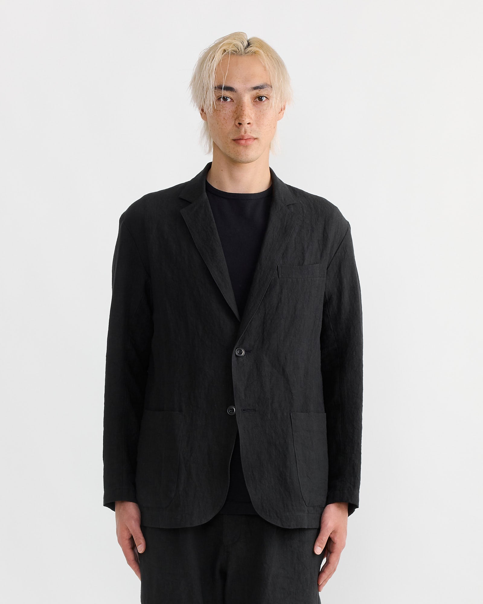 Blazer in Sun Dried Linen Black