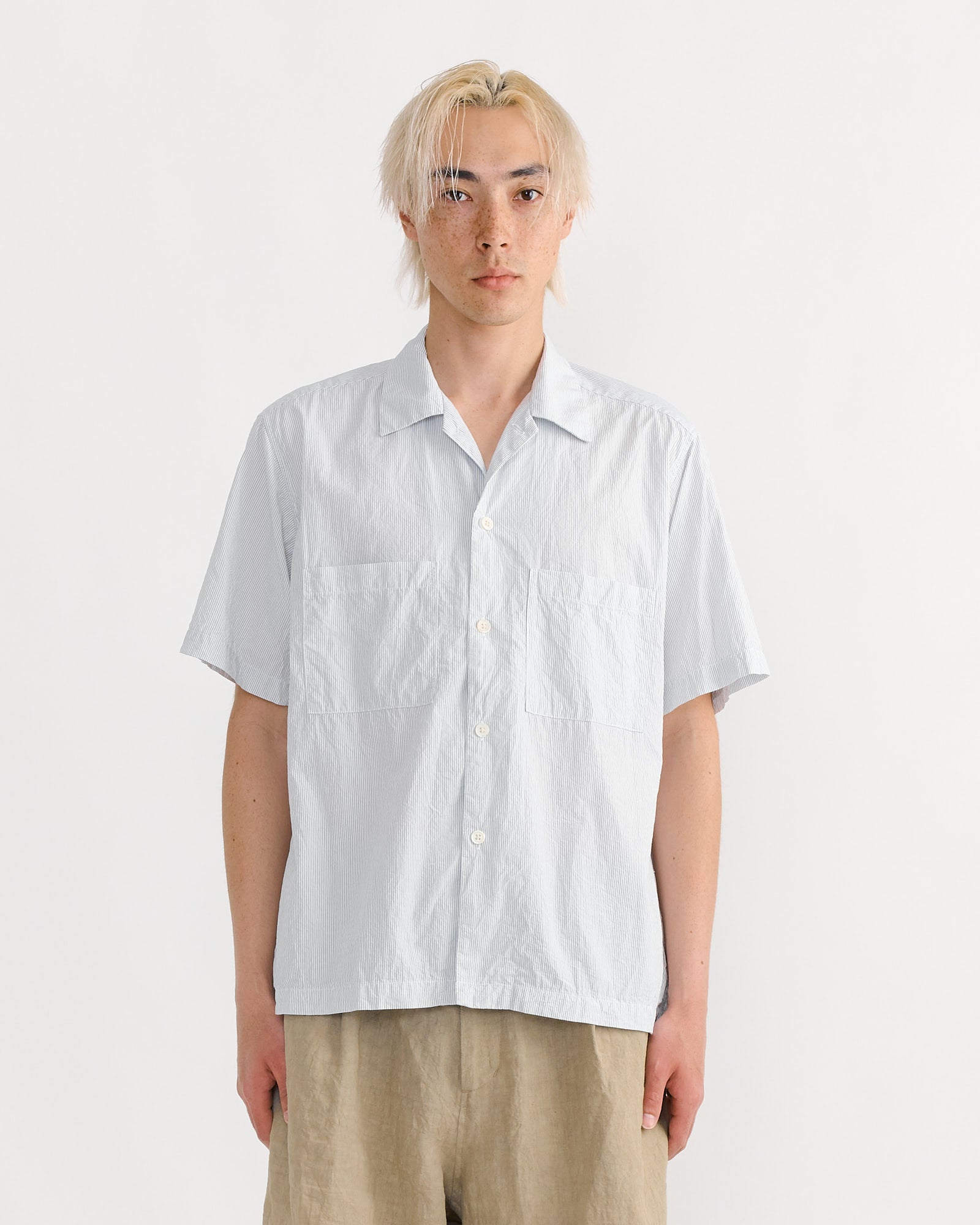 Acoustic Shirt in Crushed Cotton Pinstripe