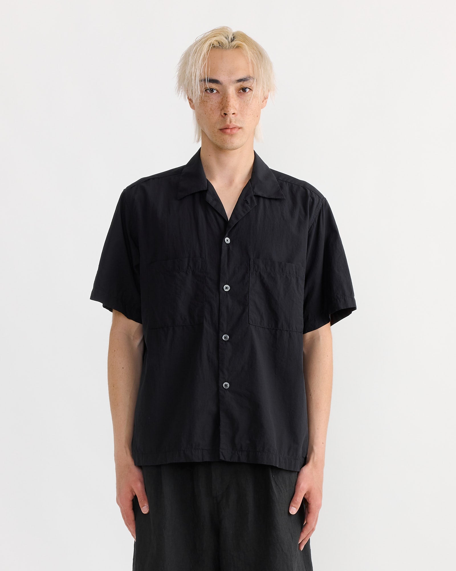 Acoustic Shirt in Crushed Cotton Black