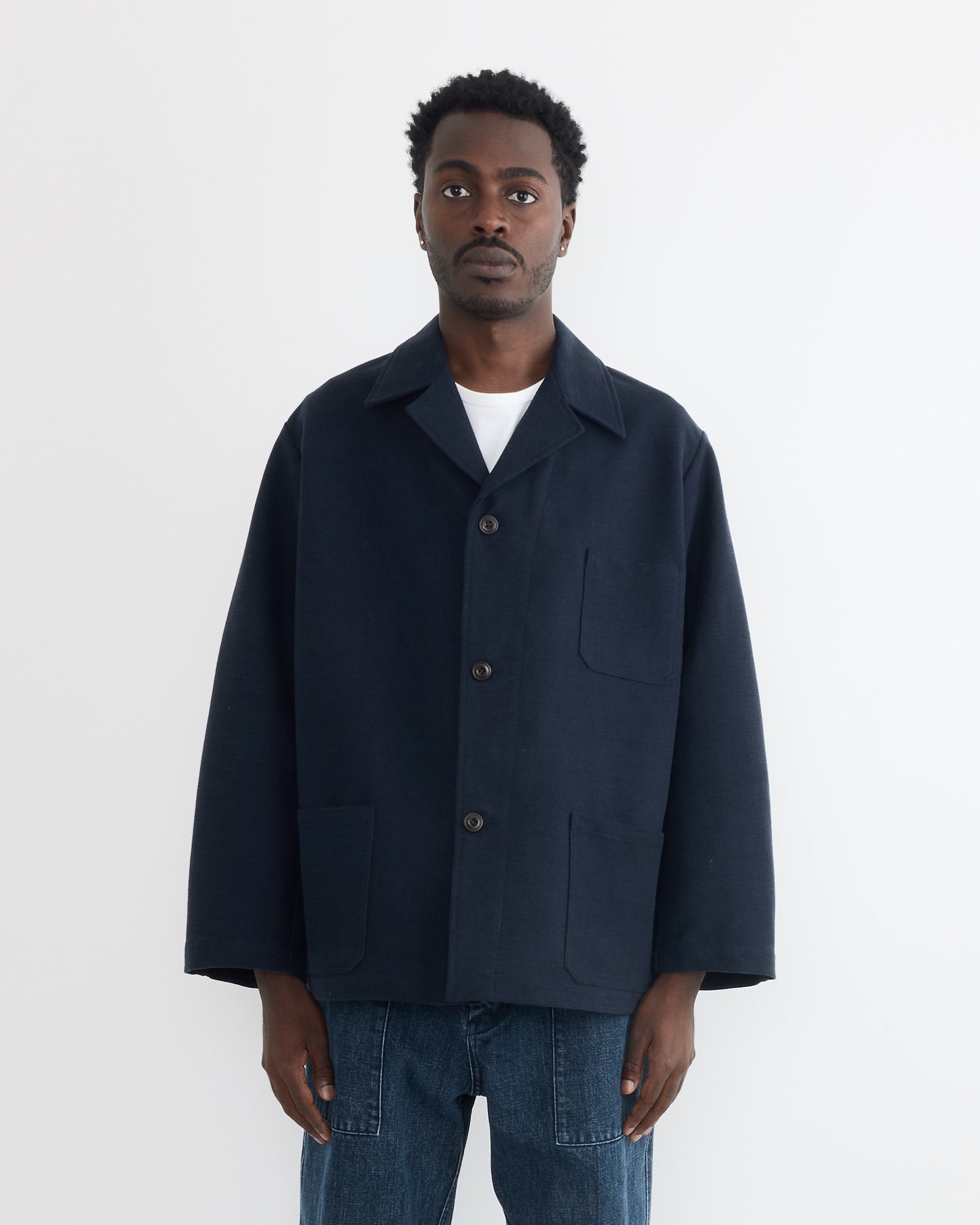 Vannier Jacket in Moleskin Navy