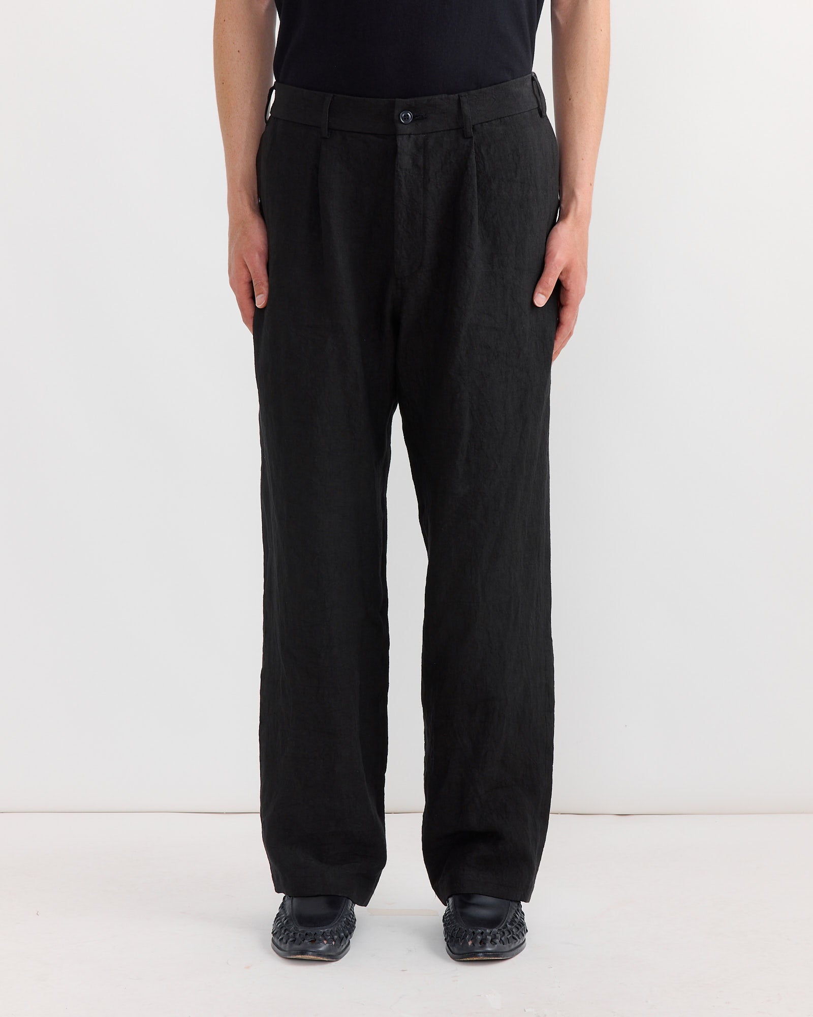 West Coast Pant in Sun Dried Linen Black