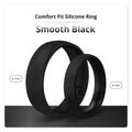 Black Breathable Silicone Ring - Arc 4mm and 6mm Band