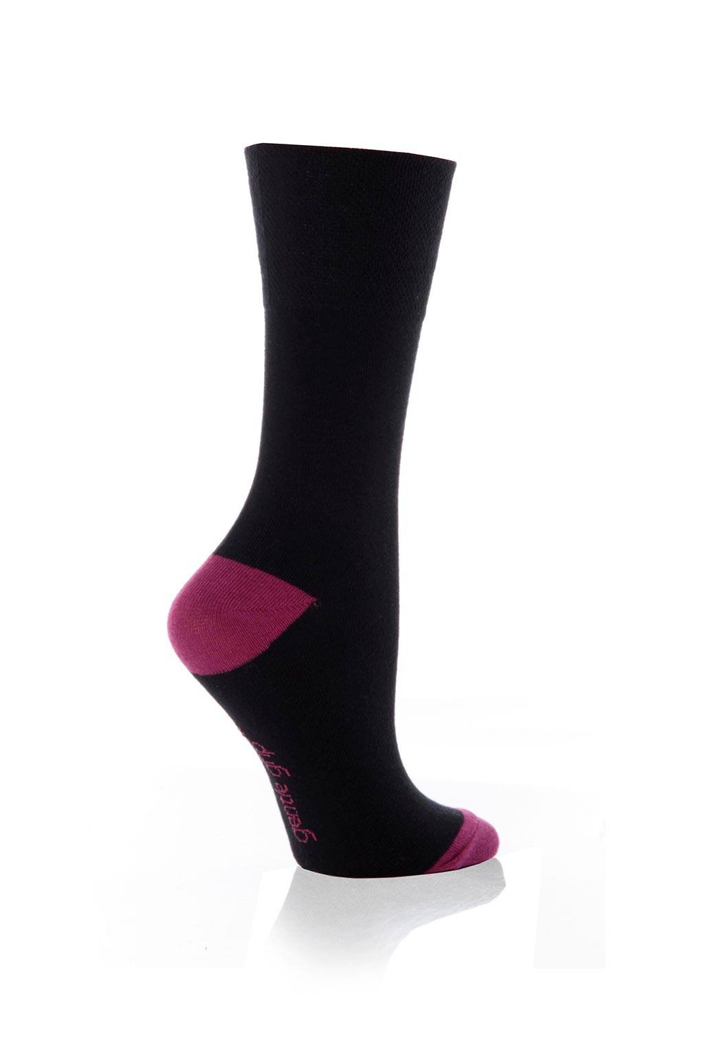 Women's Contrast Heel & Toe Crew Sock