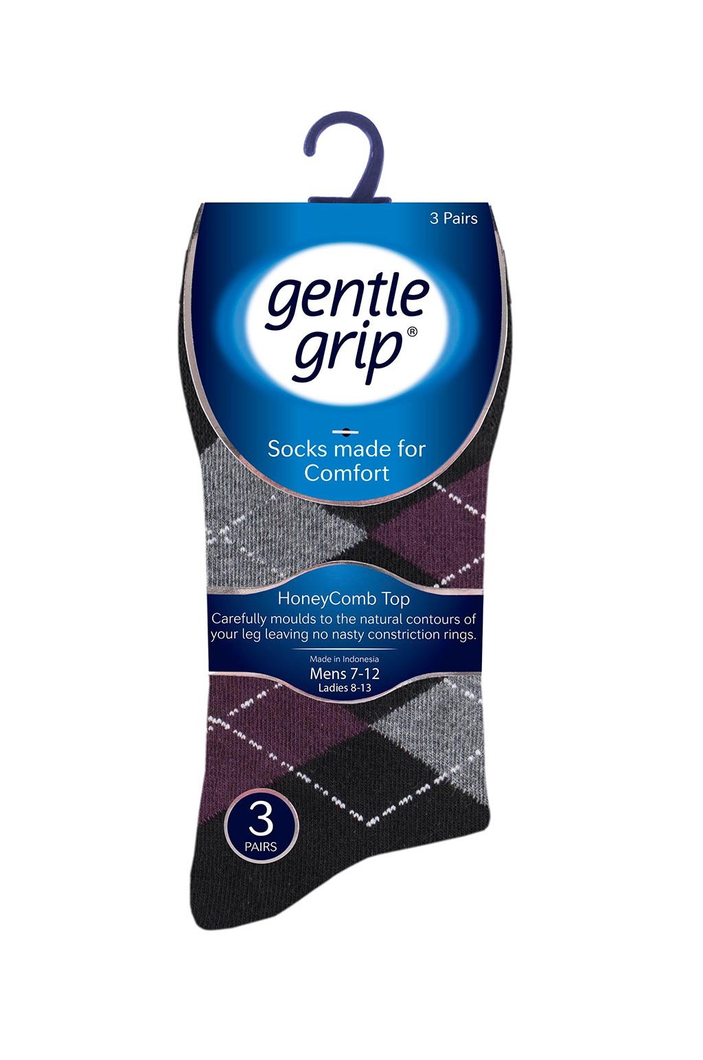 Men's Black Based Argyle Crew Sock