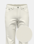 Cashmere Finish Stretch Twill Five Pocket - Soft White