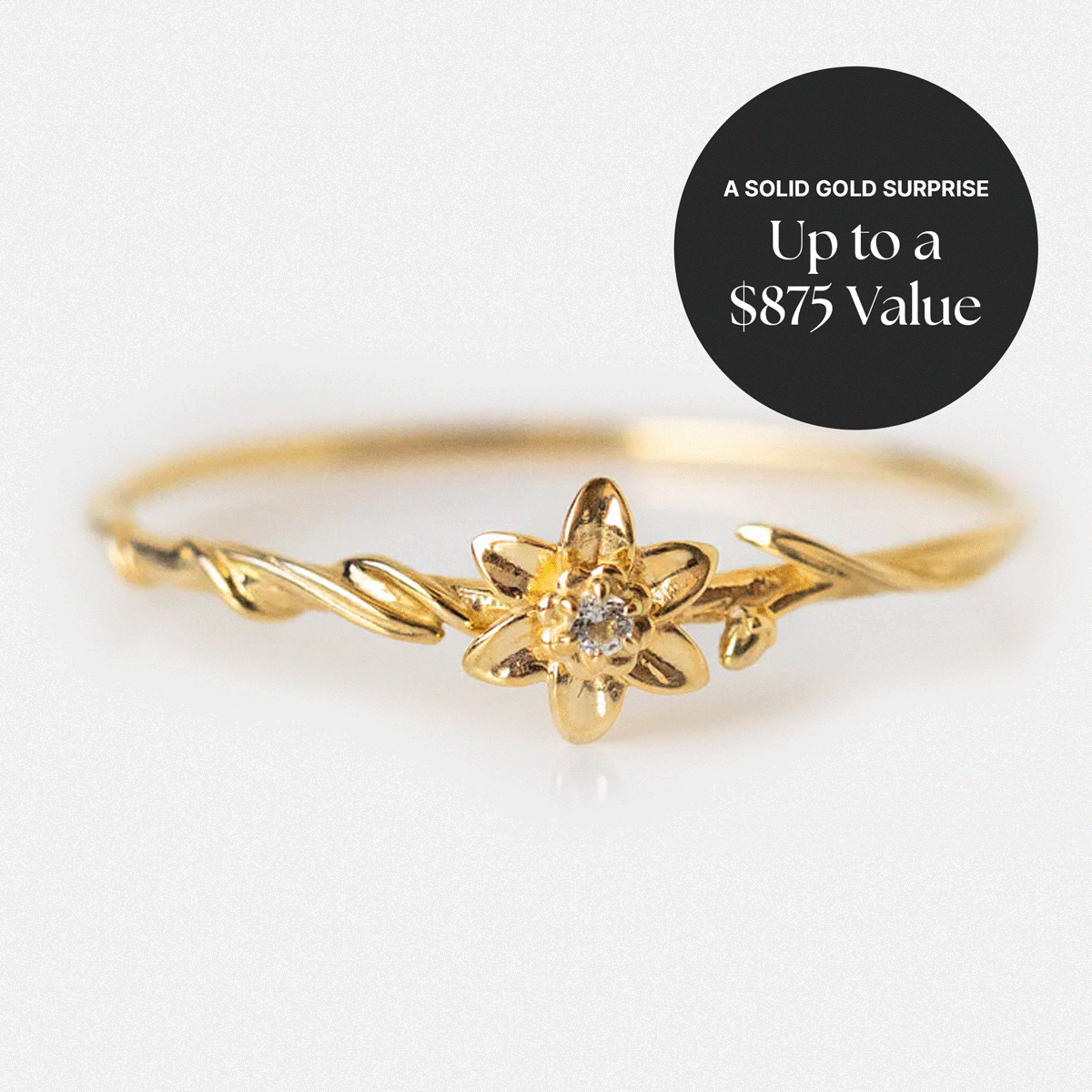 Solid Gold Surprise Ring