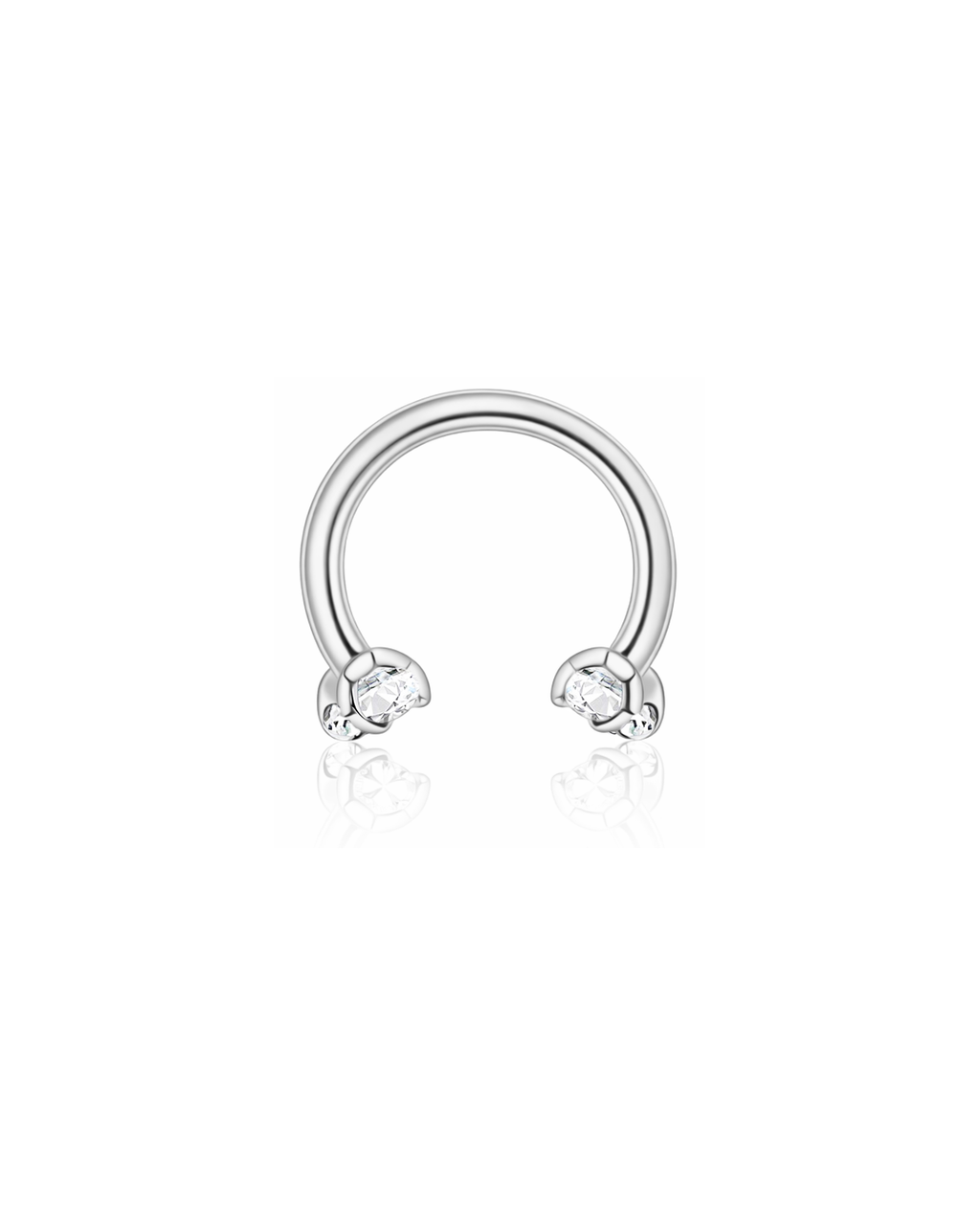 Sparkle Horseshoe Hoop Ring