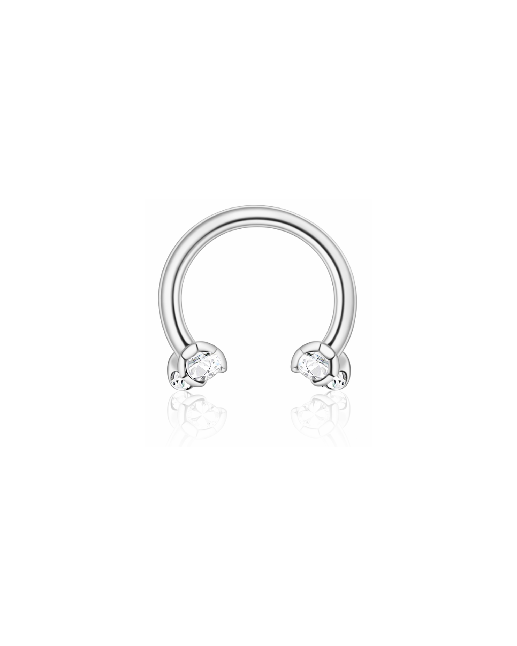 Sparkle Horseshoe Hoop Ring