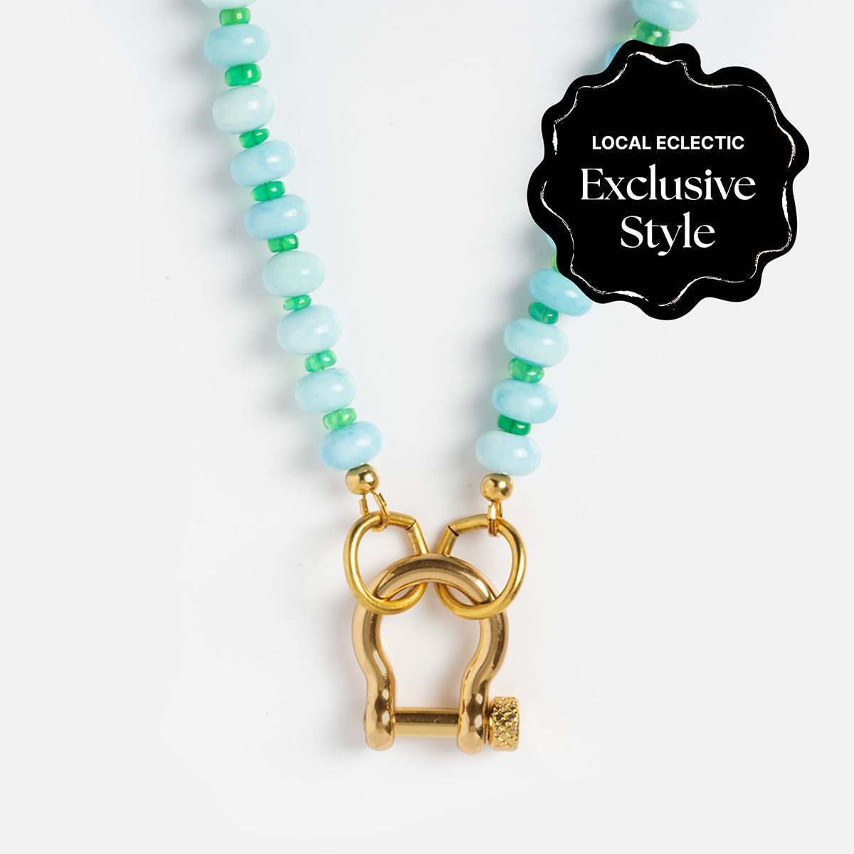 Gemstone Carabiner Necklace