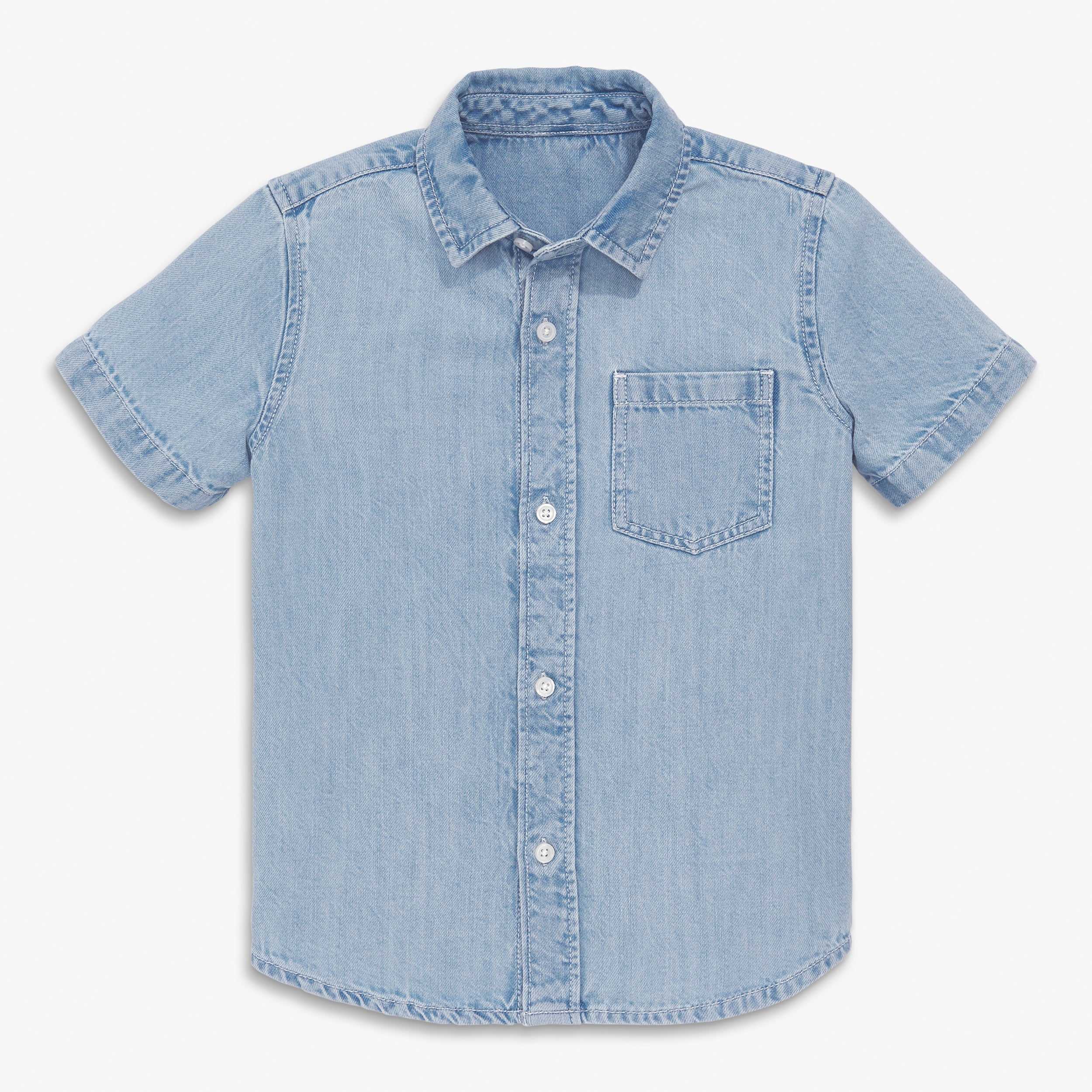 Kids short sleeve chambray button down