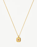 October Birthstone Pendant Necklace | 18ct Gold Vermeil/Pink Tourmaline