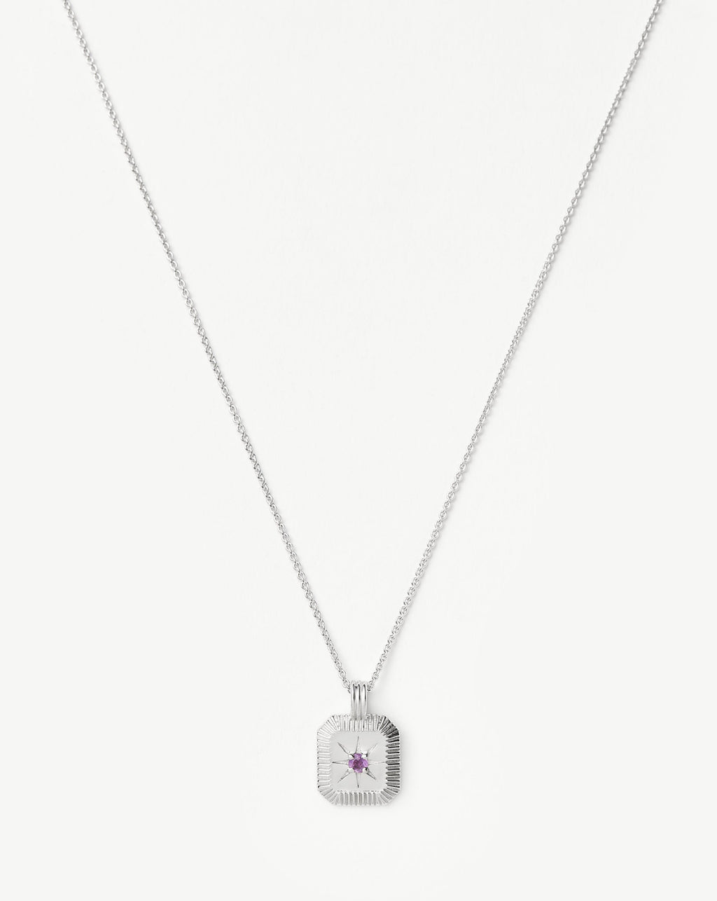 February Birthstone Pendant Necklace | Amethyst/Sterling Silver