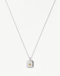 November Birthstone Pendant Necklace | Sterling Silver/Citrine