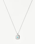 December Birthstone Pendant Necklace | Dyed Turquoise Magnesite/Sterling Silver
