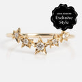 14k Stars Aligned Diamond Band