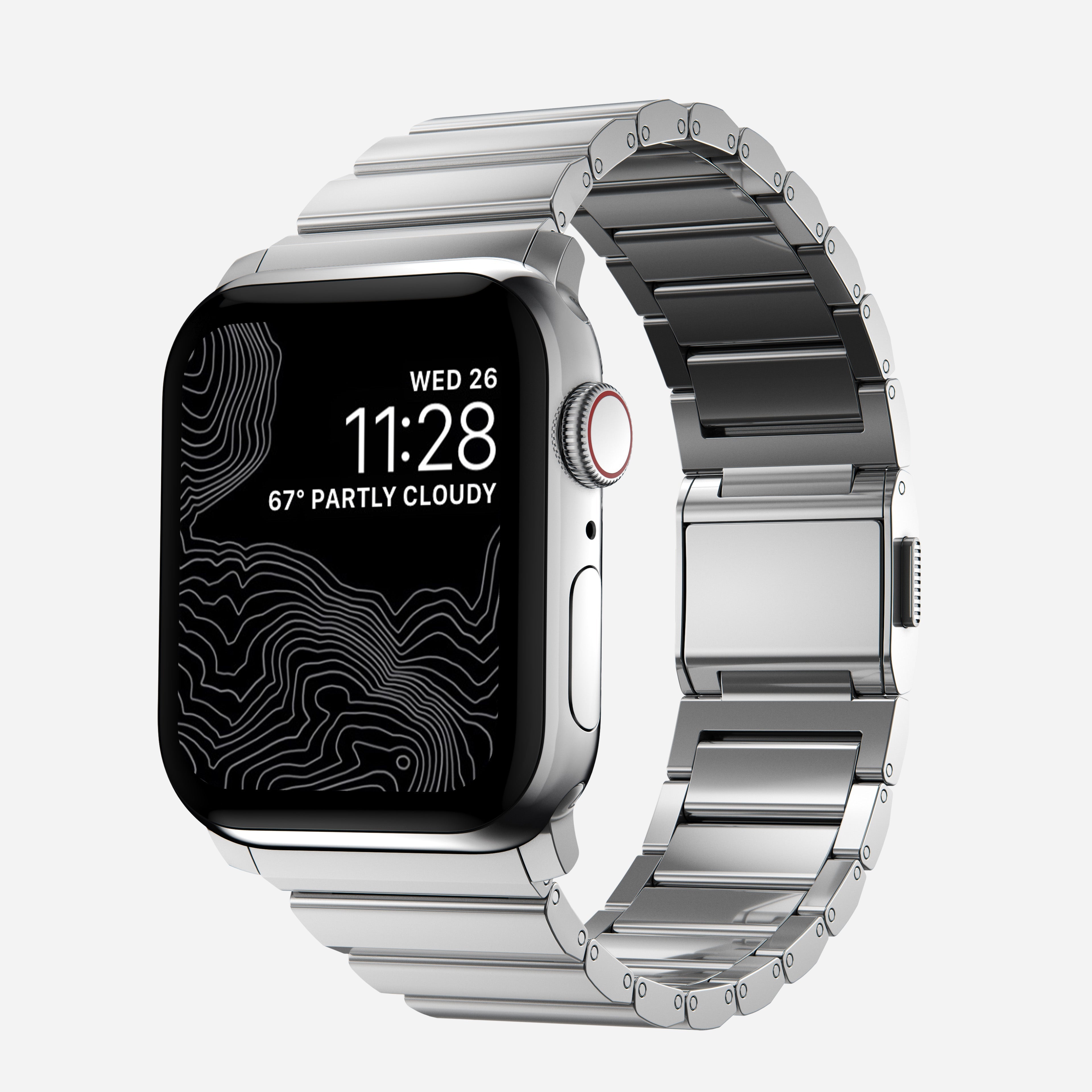 Steel Band - 46mm/49mm | Silver Hardware