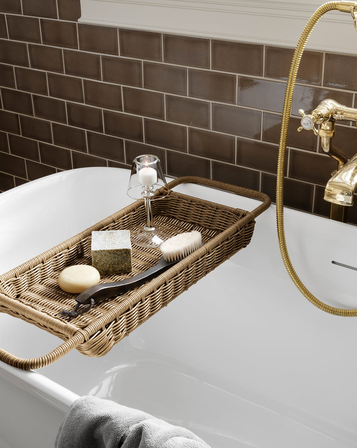 Pickens Rattan Bath Caddy