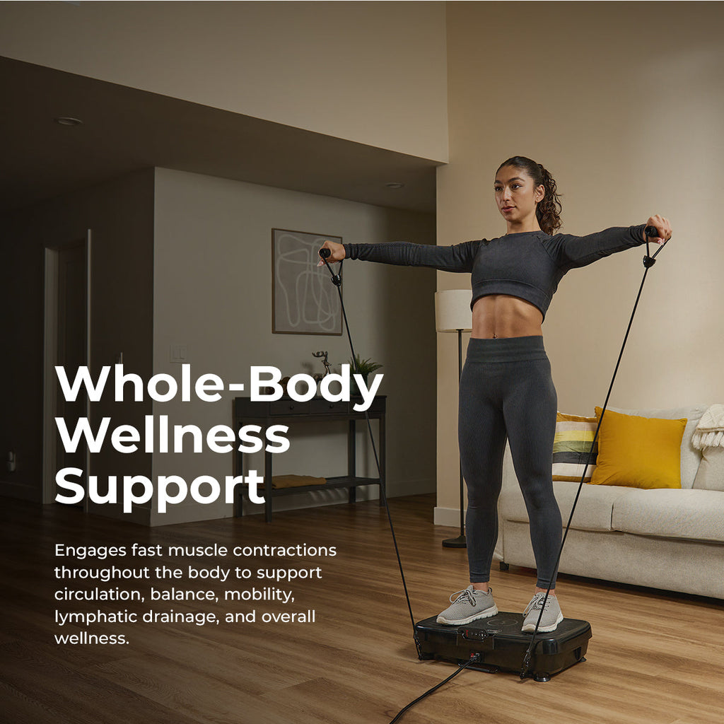 Fitboard 2D Vibration Platform with Resistance Band