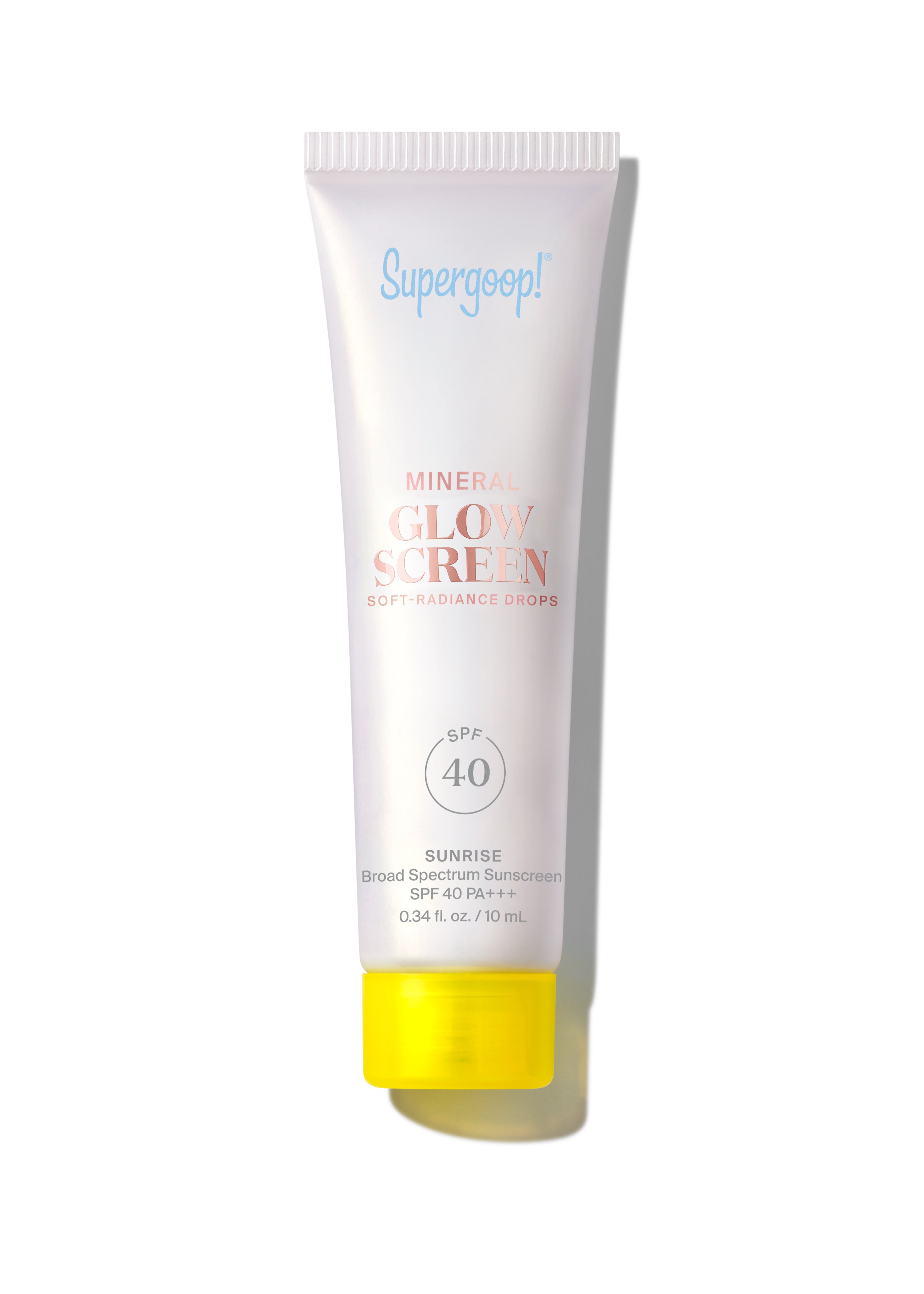 Mini Tube Glowscreen Drops Mineral SPF 40 Sunrise 10ml