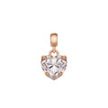 Heart White Crystal Charm RG
