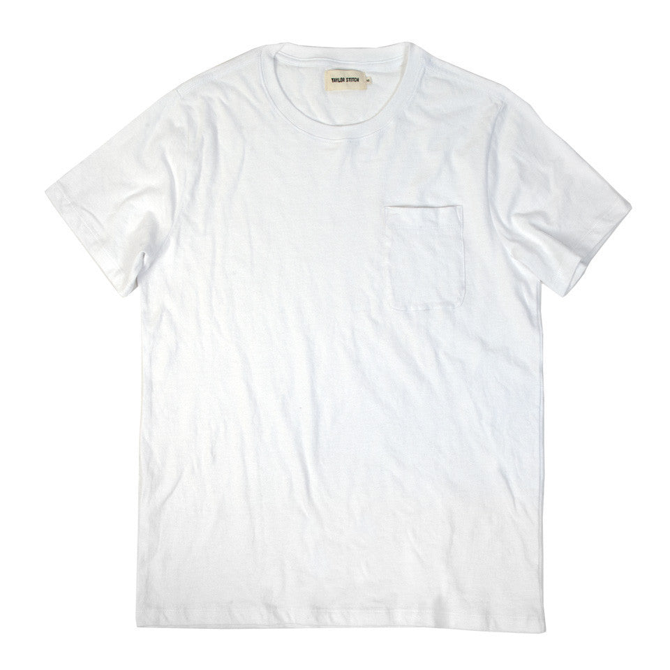 The Crewneck Pocket Tee in White