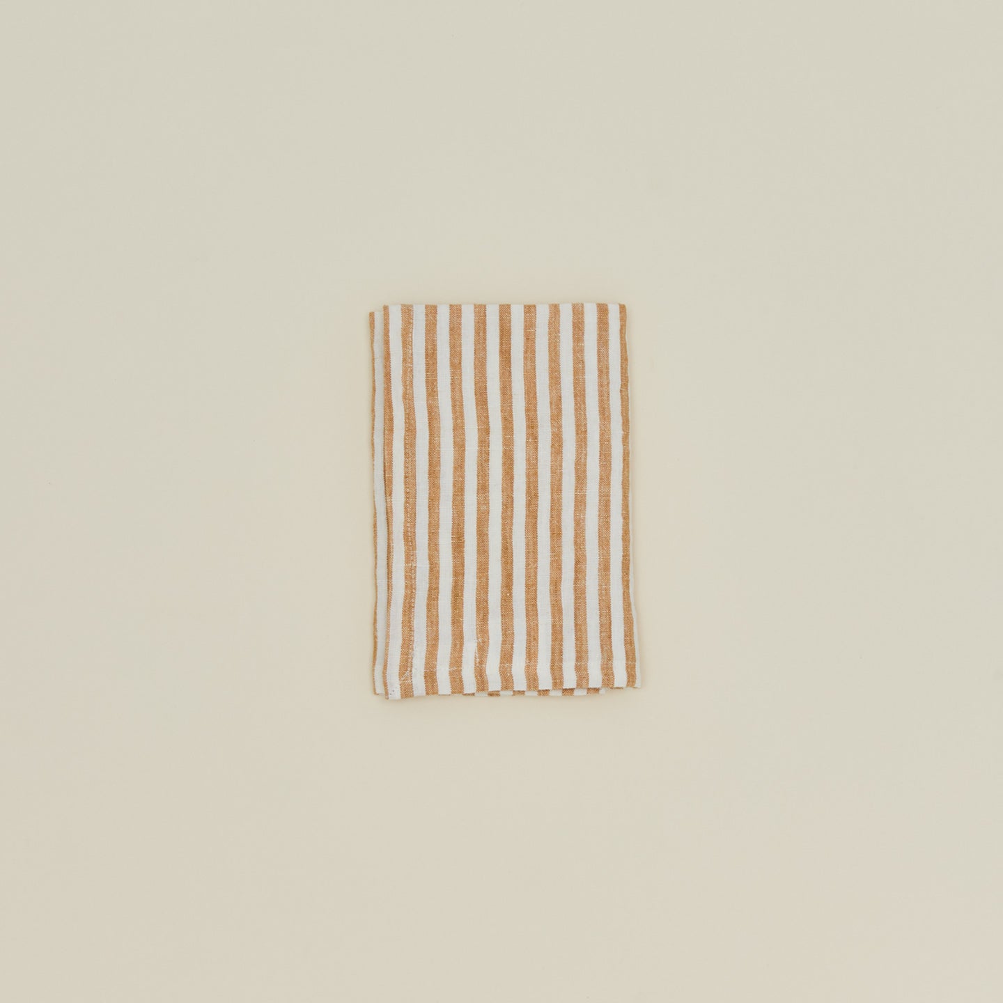 Leon Striped Linen Napkin - Yellow