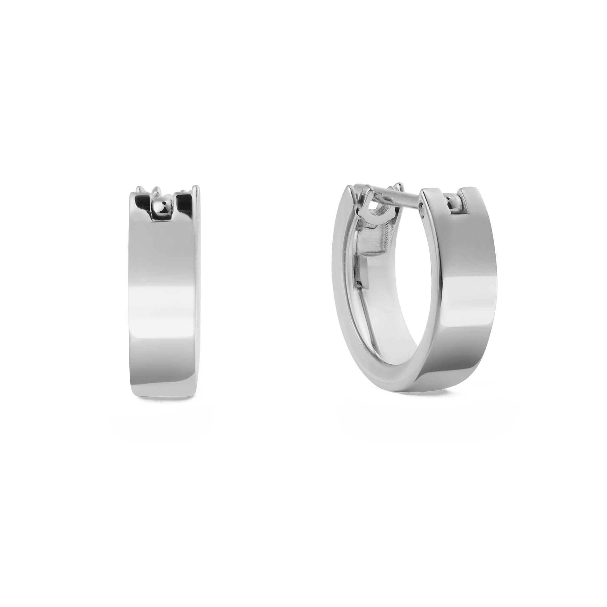 Line Earrings Polished Silver 3.5mm